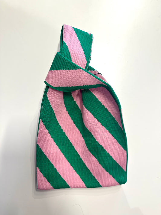 Pink Knitted tote bag- medium