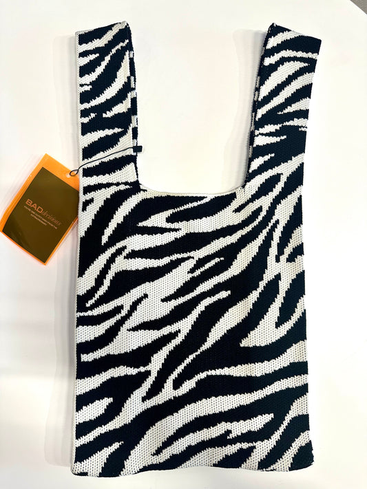 Zebra Knitted tote bag- Extra Large