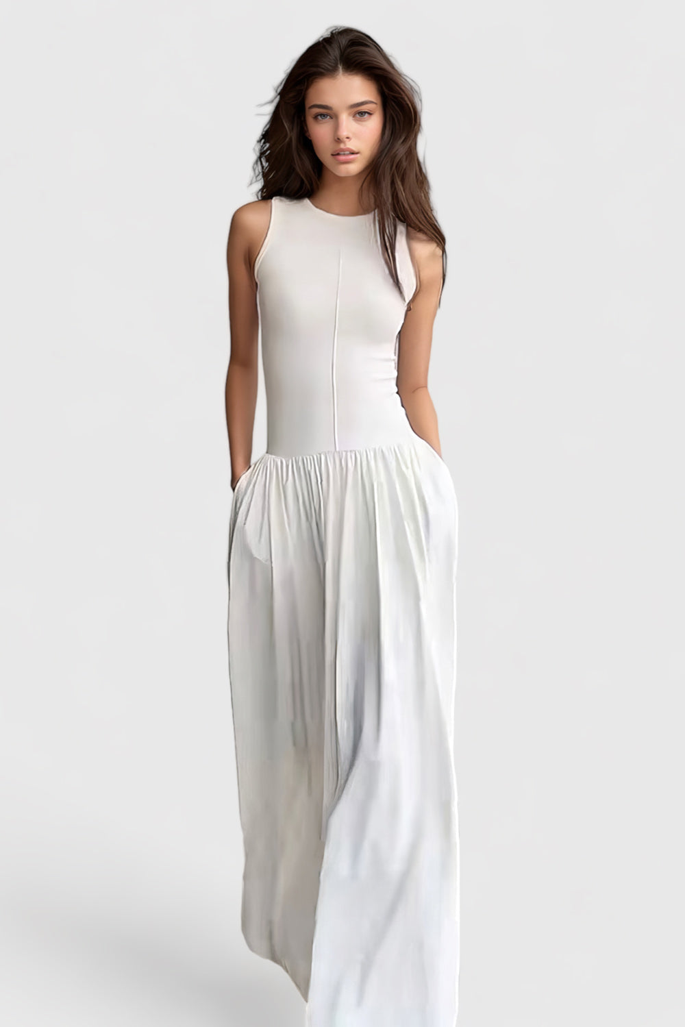 Sleeveless Basic Long dress