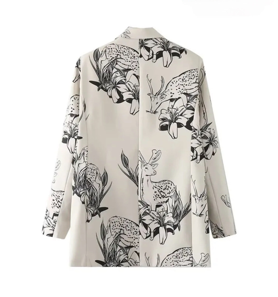 Chaqueta oversized estampado vintage