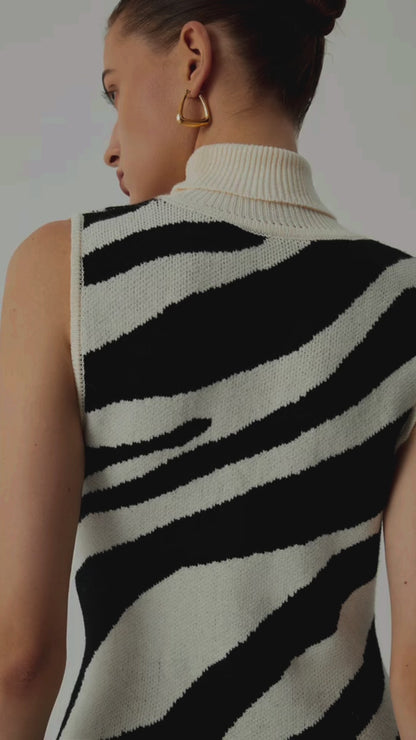 Zebra midi dress