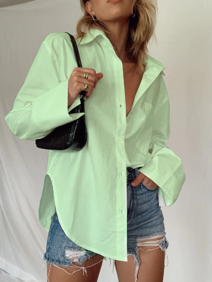 Boyfriend oversized Shirt mint