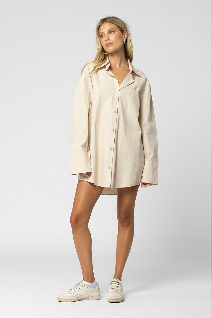 Boyfriend oversized Shirt Beige